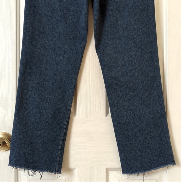 Social Standard by Sanctuary Dark Wash High Rise Cropped Straight Leg Jeans 6 - Picture 6 of 16